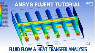 Fluid Flow and Heat Transfer Analysis  Cross Flow Heat Exchanger  ANSYS Fluent Tutorial  CFD