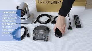 4K Conference PTZ Camera 1220X 60fps Live Streaming LAN USB3.0 HDMI