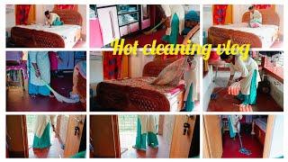 desi hot women room cleaning vlog ।। lndian wife bed room cleaning vlog ll