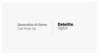 Generative AI in Service Demo – Call Wrap Up