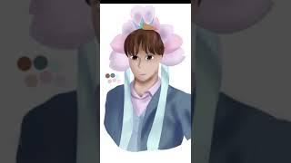 Practicing Digital Art Colouring with TXTs Beomgyu #shorts