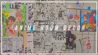 Anime room decor  manga wall  collages and grid wall  smol room 