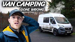 Unexpected Night Winter Stealth Van Camping firework shot