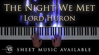 Lord Huron - The Night We Met Medium Easy Piano Cover