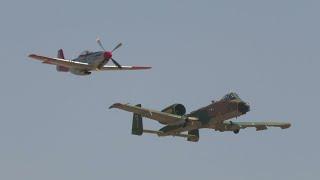 A-10 and P-51. Capital Air Show. 2023. Sunday. 4K 60fps