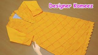 Deasigner Kameez Cutting And Stitching 2024 With plain fabricডিজাইনার কামিজ কাটিং ও সেলাই