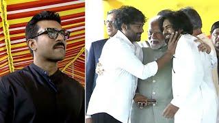 Pawan Kalyan and Chiranjeevi With PM Modi Visuals  Ram Charan Emotional Moment  Manastars