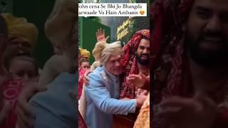 John Cena WWE wrestler doing Bhangra in Ambanis wedding #ambani