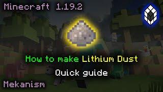 How to Make Lithium Dust  Mekanism mod  Minecraft 1.19.2