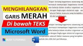 Cara Menghilangkan Garis Merah dibawah Tulisan Word  Tutorial Word