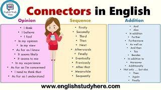 Connectors in English  List of Sentence Connectors in English  Transition Words List