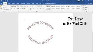 How to Text Curve in MS Word