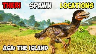 ASA BEST Therizinosaurus Spawn LOCATIONS  ARK Survival Ascended The Island