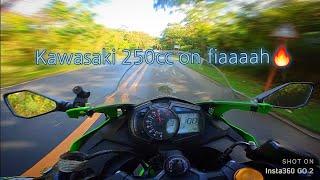 Uphill marilaque zx25r kawasaki still hit  cornering skills