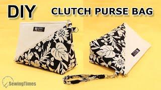 DIY Clutch Purse Bag  Wristlet Pouch Tutorial sewingtimes