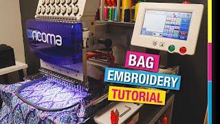 How to Embroider Bags Step by Step using our Ricoma TC-1501 and Chroma Inspire Digitizing Software