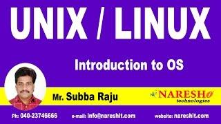 Introduction to UNIX OS  UNIX Tutorial  Mr. Subba Raju