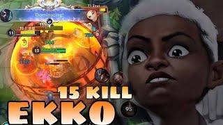 Wild Rift RANKED MID EKKO VS TWISTED FATE 15 KILL FULL GAMEPLAY ITEMSRUNES