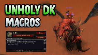 Unholy DK Macros - 9.2 Shadowlands Death Knight