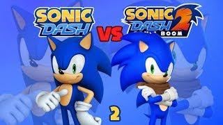 Sonic Dash vs Sonic Dash 2 Sonic Boom Sonic Comparison 60fps