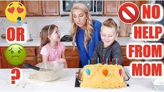 Kids Cake Challenge Baking a Cake WITHOUT Mom’s Help?