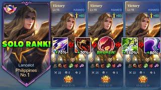 LANCELOT BEST FULL DAMAGE BUILD FOR SOLO RANKED GAME 2024 AUTO WINSTREAK-Mobile legends