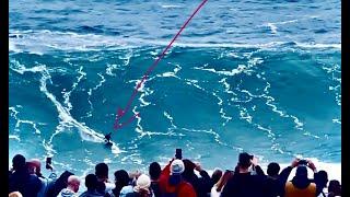 Giant Waves  in Nazaré Portugal BEST RIDE OF THE DAY