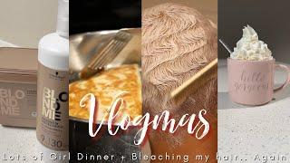 VLOGMAS EP 20BLEACHING MY HAIR PLATINUM..AGAIN  GIRL DINNER + ITS ALMOST TIME  BetheBeat
