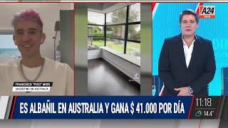  Es argentino trabaja de albañil y vive en Australia gana $41.000 por día