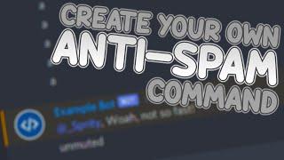 Discord Anti Spam Command mute  discord.js v13 TUTORIAL