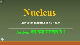 Nucleus meaning in Hindi  Nucleus ka kya matlab hota hai  daily use English words