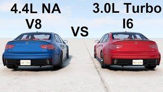 V8 vs Inline 6 - The 500HP Battle BeamNG. Drive