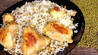 طرز تهیه ماش پلو ماش پلو با مرغ و سس مخصوص بسیار لذیذ و مجلسی آموزش آشپزی ایرانی