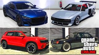 All  16  DLC Cars vs Real Life Cars  Bottom Dollar Bounties - GTA 5 Online