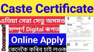 Caste Certificate Online Apply Assam  How to apply for Caste Certificate in Sewa Setu Portal 