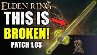 This Weapon Is MORE BROKEN Than RIVERS OF BLOOD KATANA In Elden Ring  Overpowered Weapon Patch 1.03