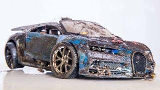 Bugatti Chiron 118 Restoration Abandoned Hypercar Model Car