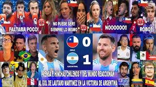 PRENSA E HINCHAS CHILENOS Y DEL MUNDO AL CHILE 0-1 ARGENTINA CON GOL DE LAUTARO MARTINEZ EN EL FINAL
