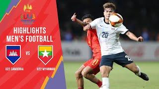 HIGHLIGHTS  U22 CAMBODIA -  U22 MYANMAR  GROUP A CAMBODIA SEA GAMES 32