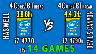 i7 4770 E3 1270 V3 vs i7 4790k in 14 games or Intel Core i7 Haswell vs Devils Canyon