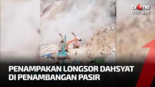 Detik-detik Tambang Galian Pasir di Kecamatan Leles Garut Longsor  tvOne Minute