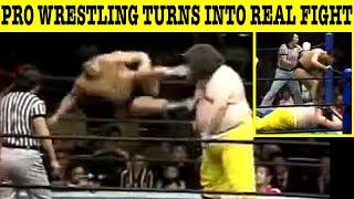 Top 5 Pro Wrestling Matches Getting Real.. They Turned Into Real Figths