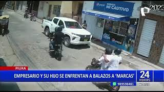 Piura empresarios se defienden a balazos y hacen huir a delincuentes