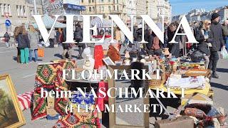 Flohmarkt Flea Market beim Naschmarkt Mariahilf Vienna Walking Tour 4k UHD 60fps