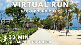 Virtual Running Video For Treadmill With Music on Gili Meno Island #Indonesia #virtualrunningtv