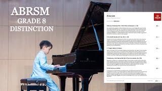ABRSM Grade 8 Piano 2023 Performance Exam *141 Distinction* Anso @ 9 years old
