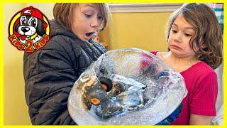 Monster Jam & Hot Wheels Monster Trucks  Baby Dinosaur Surprise Eggs FROZEN IN ICE