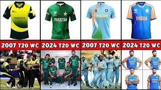 Evolution of Pakistan and India T20 World Cup Jersey