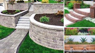 Front Yard and Backyard Design 60 Retaining Wall Ideas for a Sloped Yard