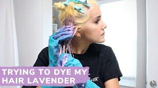 Struggling to dye my hair lavender for 15 minutes